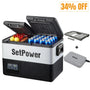 Setpower PT35 12V Fridge Freezer Car Refrigerator With Slider Battery Setpower