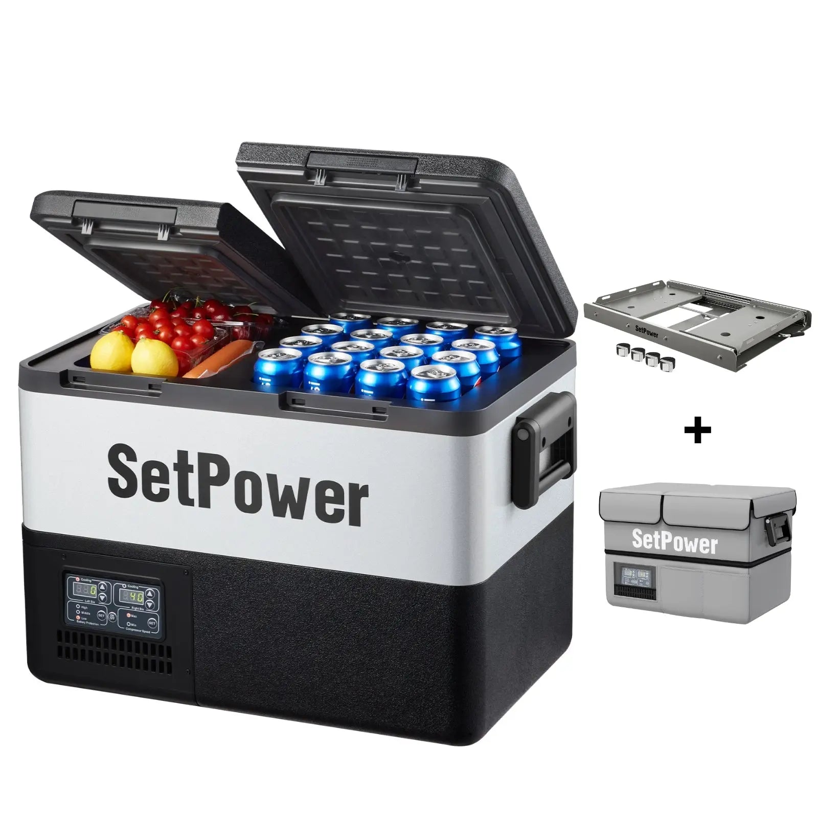 SetPower PT35 12V Car Refrigerator Car Cooler with Battery Slider