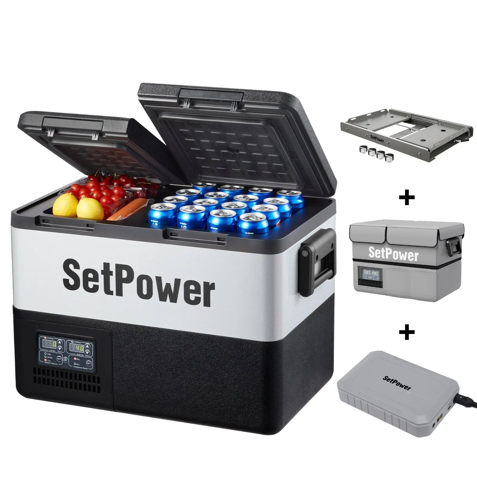 Setpower PT35 12V Fridge Freezer Car Refrigerator With Slider