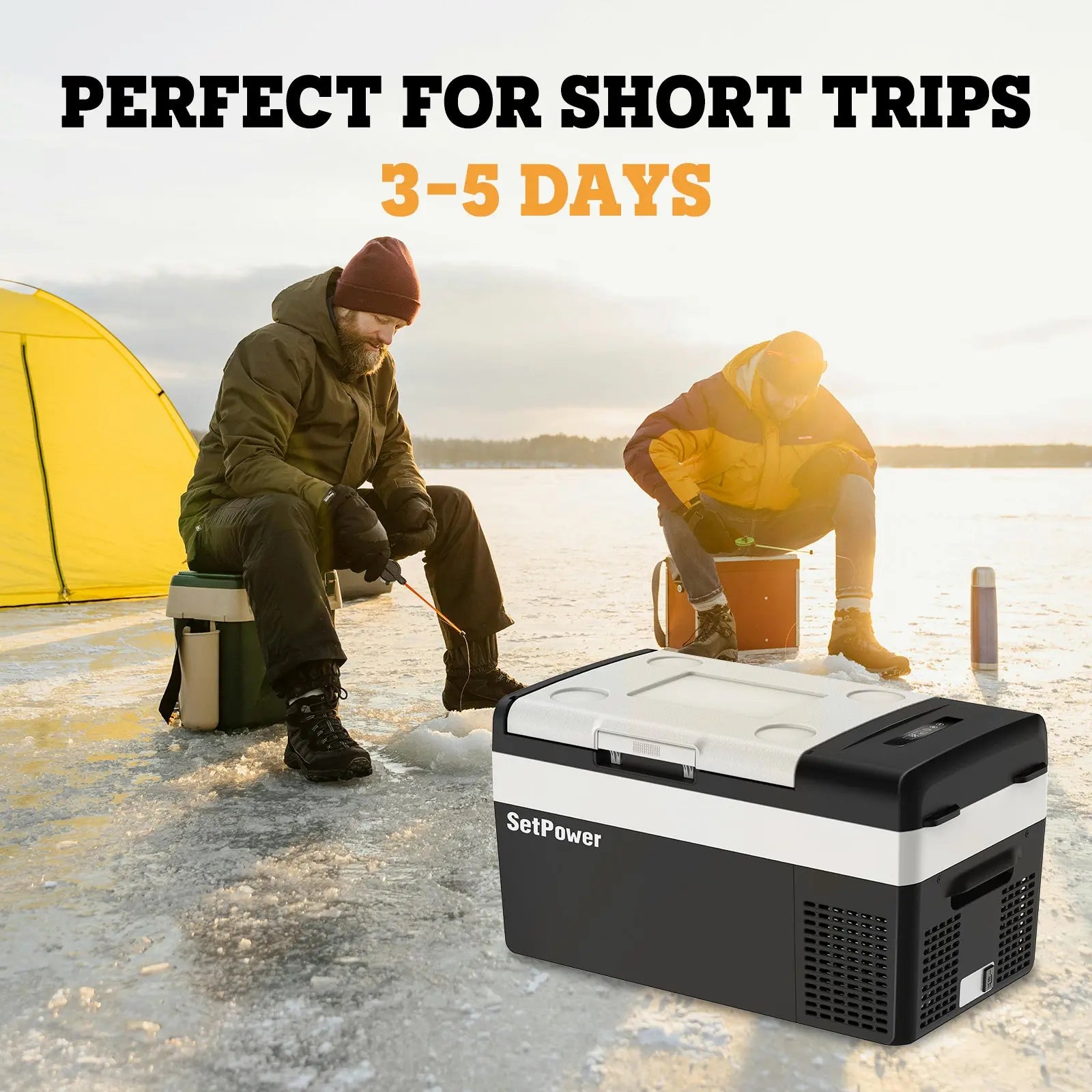 Best Small Car Refrigerator Solar Refrigerator Electric Cooler For Car | set power dc Refrigerator 21 Quart MC20 for Short Trips