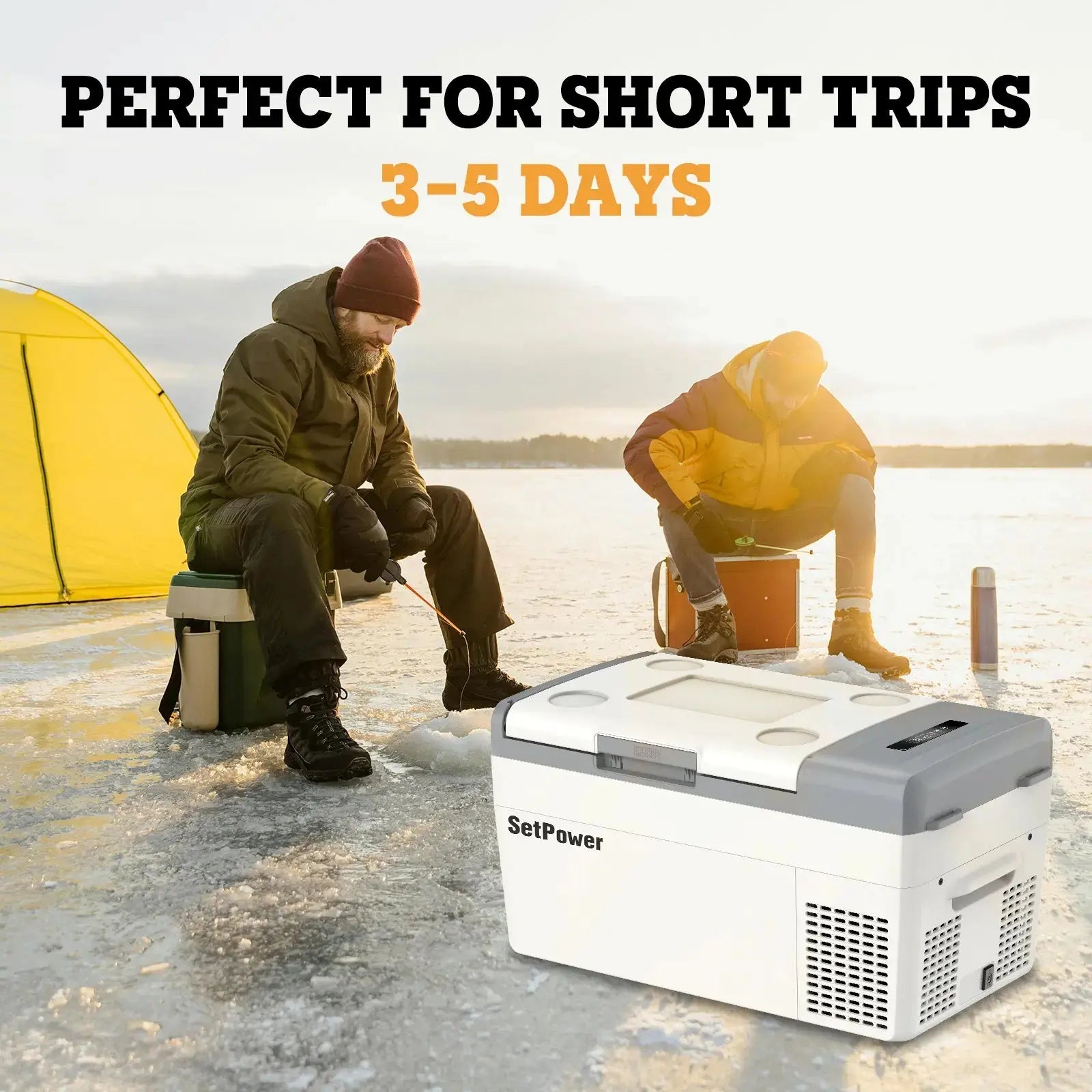 Best Small Car Refrigerator Solar Refrigerator Electric Cooler For Car | set power dc Refrigerator 21 Quart MC20 for Short Trips