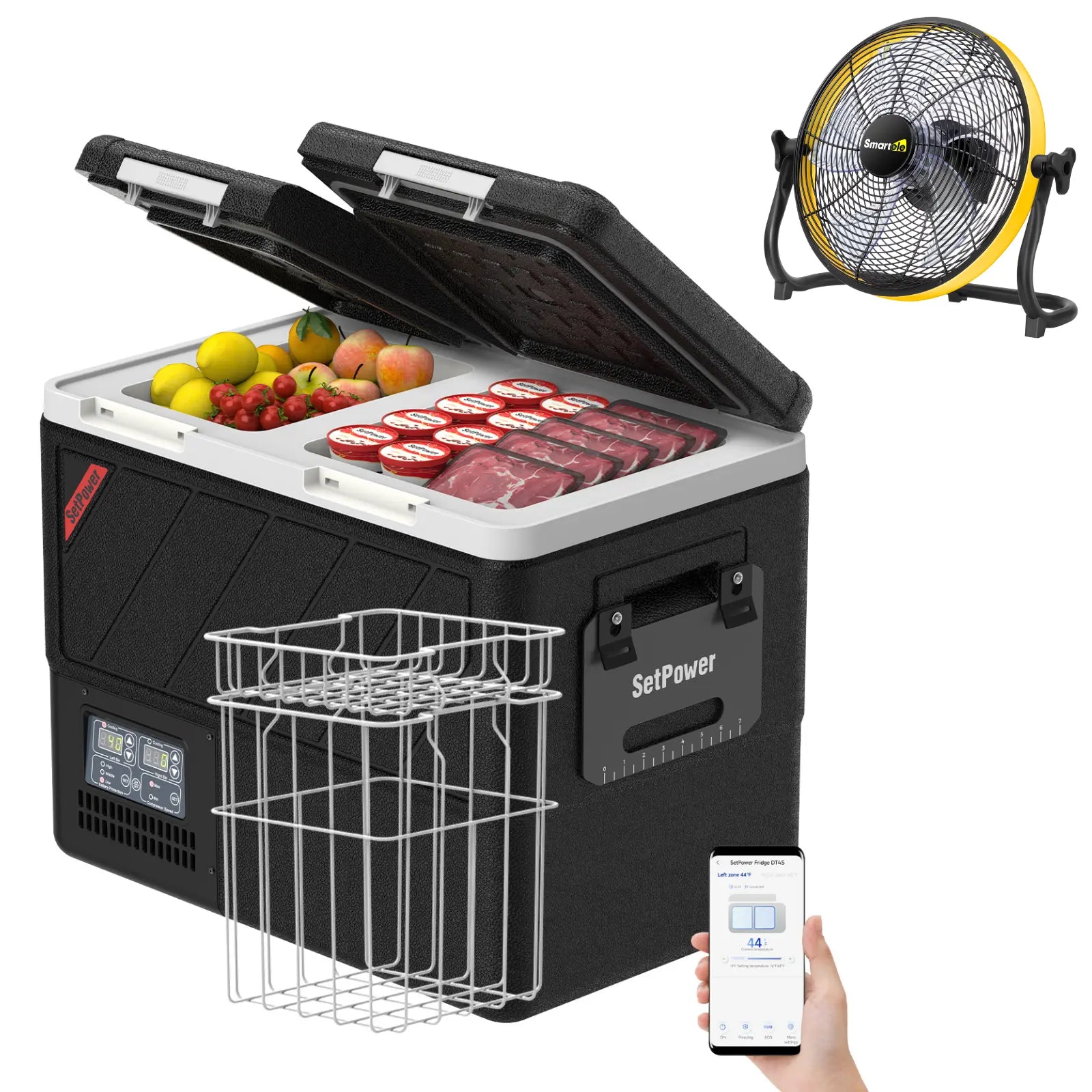 Setpower DT45 Portable Refrigerator Freezer 12V Freezer for Car 48Qt Setpower
