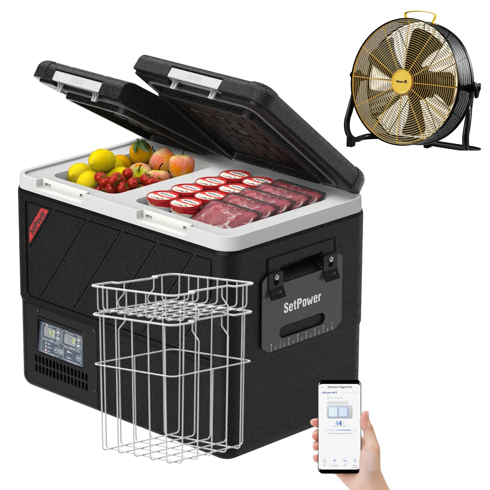 Setpower DT45 Portable Refrigerator Freezer 12V Freezer for Car 48Qt Setpower