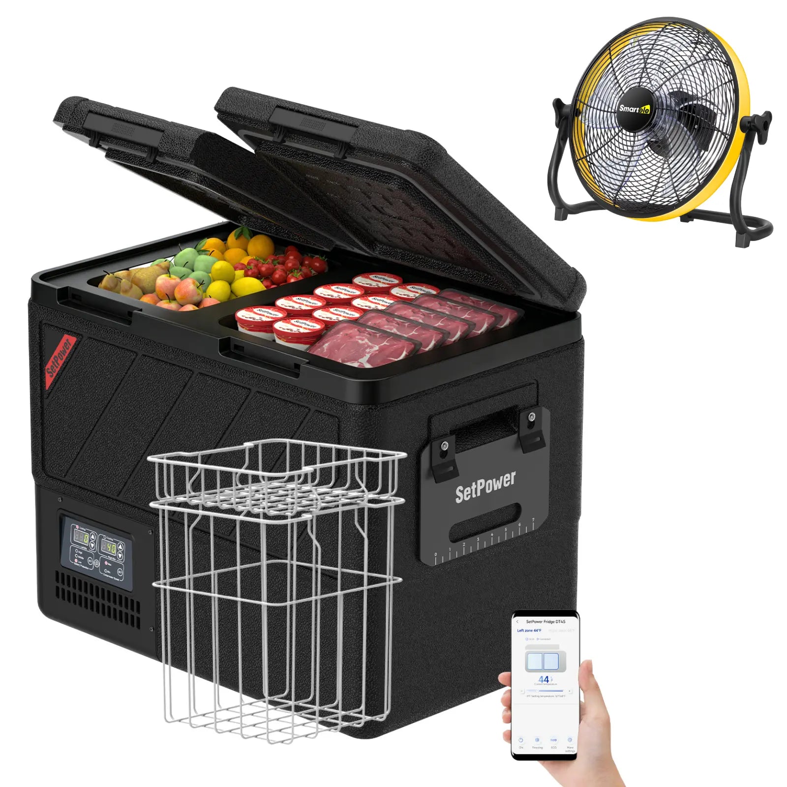 New Colour New Upgrade | Setpower DT45 Dark Black 12v Fridge Portable Refrigerator 48QT Setpower