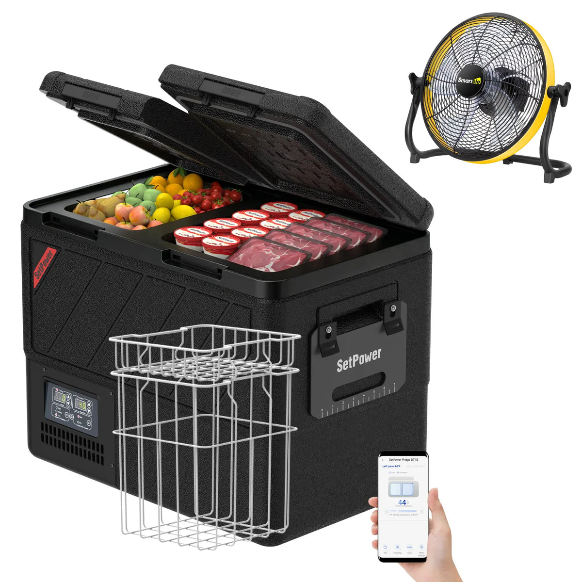 New Colour New Upgrade | Setpower DT45 Dark Black 12v Fridge Portable Refrigerator 48QT Setpower