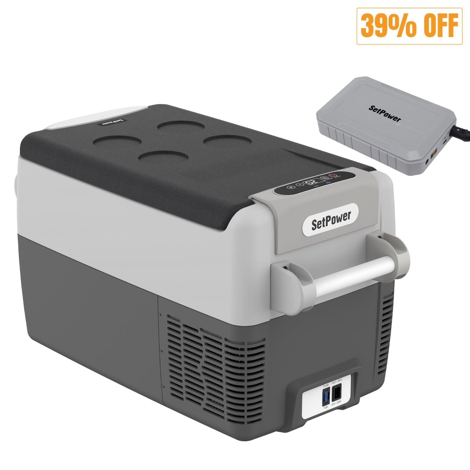 Setpower AJ30 12 Volt Cooler Car Cooler for Semi Heavy-Duty Truck 32Qt