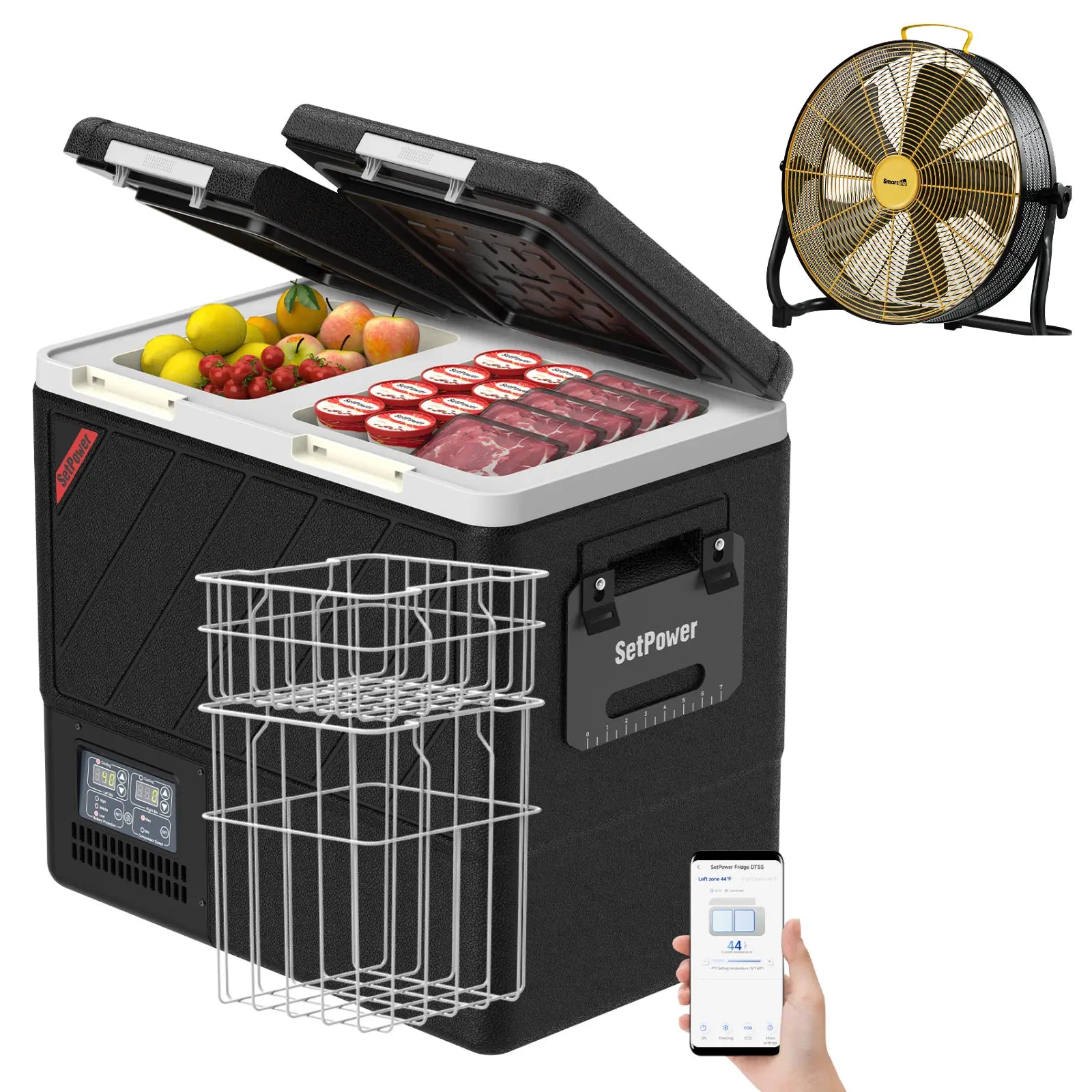 Setpower DT55 Car Cooler for Vehicles 12 Volt Freezer Car Fridge 59Qt Setpower