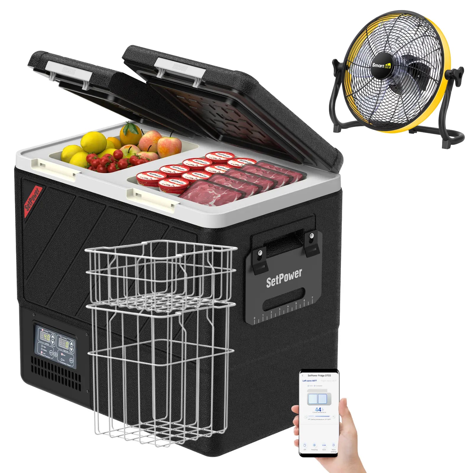 Setpower DT55 Car Cooler for Vehicles 12 Volt Freezer Car Fridge 59Qt Setpower