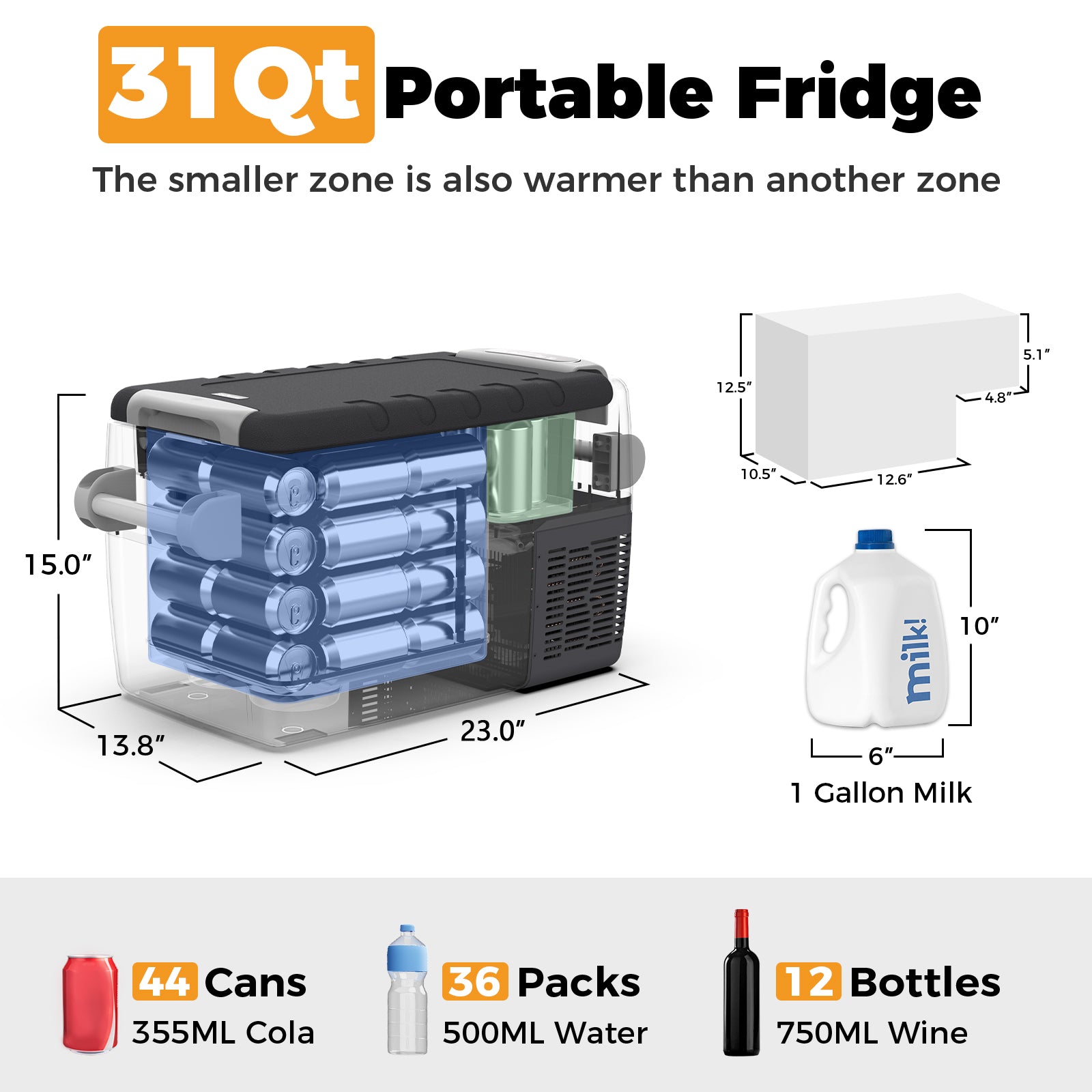 Setpower AJ30 12 Volt Cooler Car Cooler for Semi Heavy-Duty Truck 32Qt