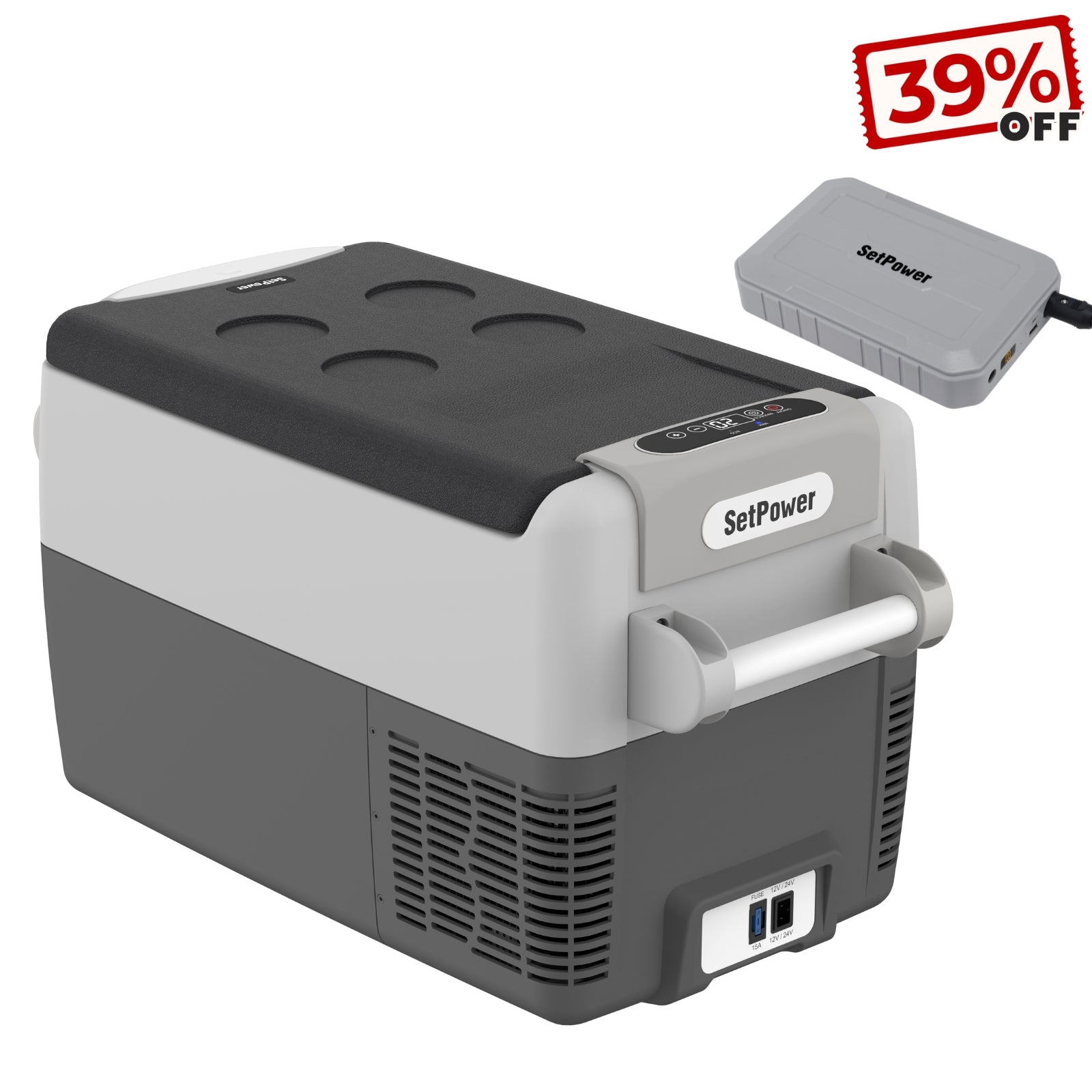 Setpower AJ30 12 Volt Cooler Car Cooler for Semi Heavy-Duty Truck 32Qt