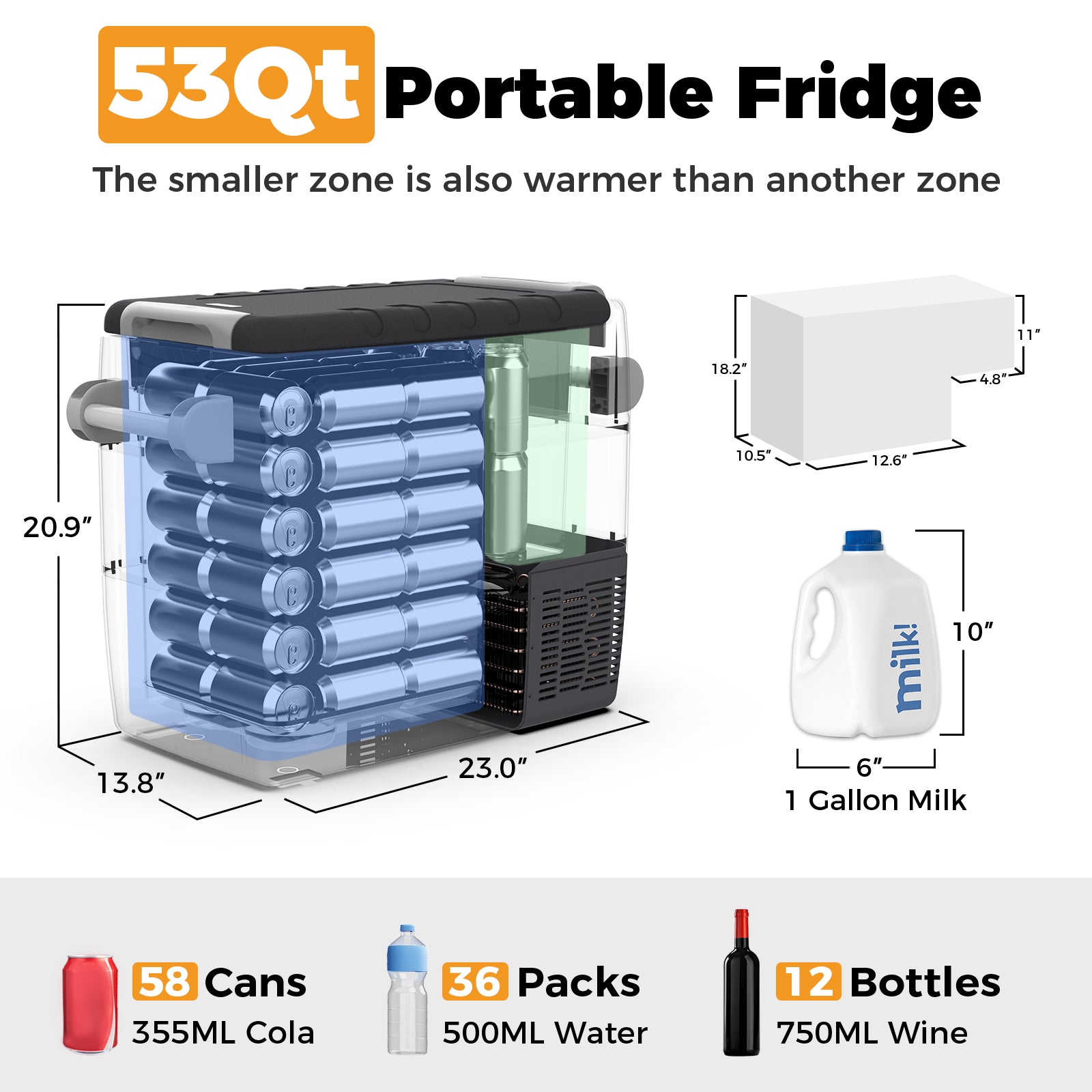 Setpower AJ50 12 Volt Cooler Car Cooler for Semi Heavy-Duty Truck 53Qt | Buy 1 Win 1 Free Cover