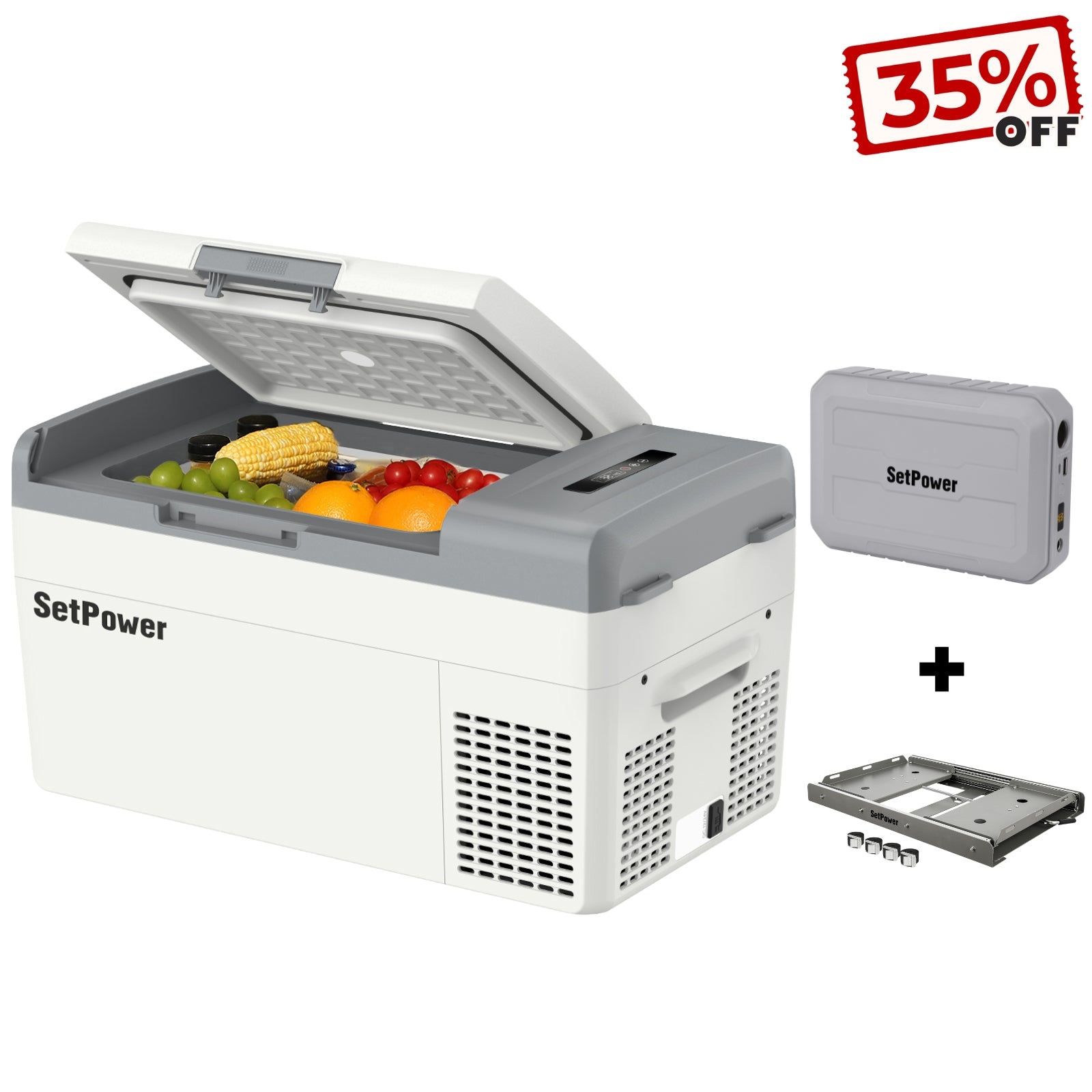 Setpower MC20 Electric Cooler for Car or Camping with Slider Battery