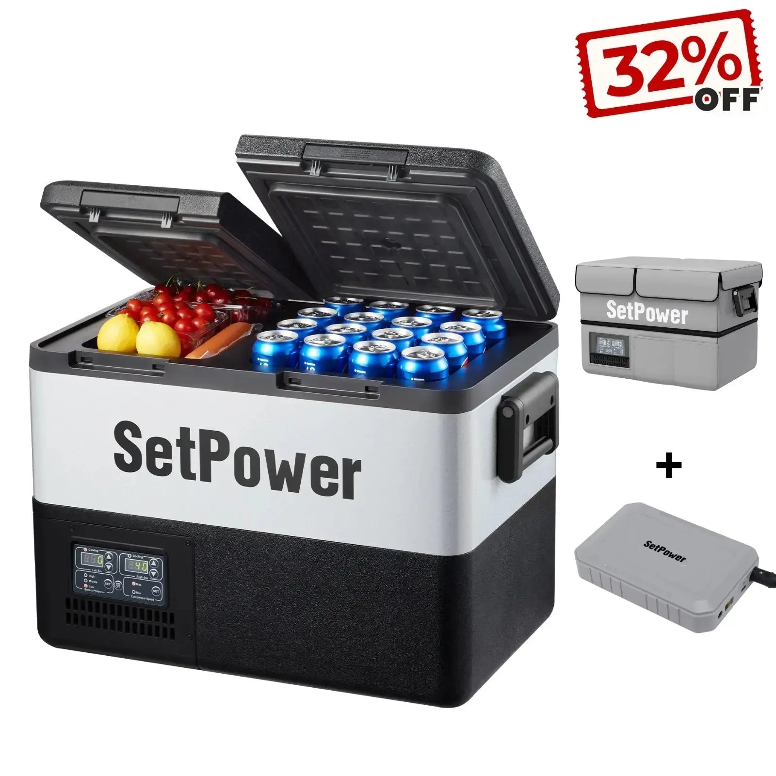 Setpower PT35 Car Cooler 12 Volt Fridge Freezer Car Refrigerator