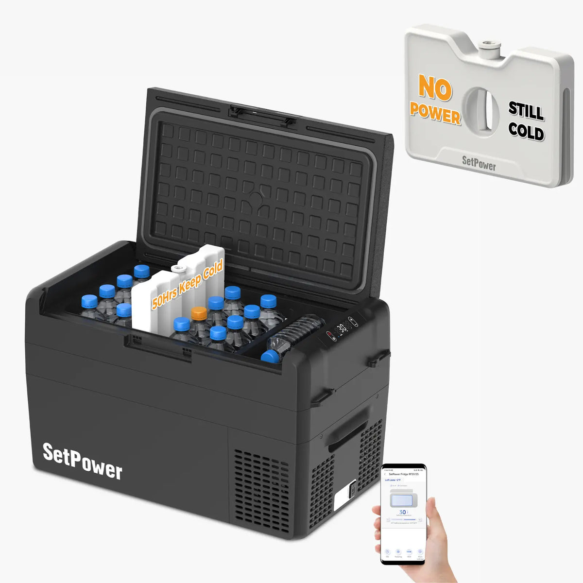 Setpower RF25 Electric Cooler 12 Volt Freezer Car Refrigerator 27Qt Setpower
