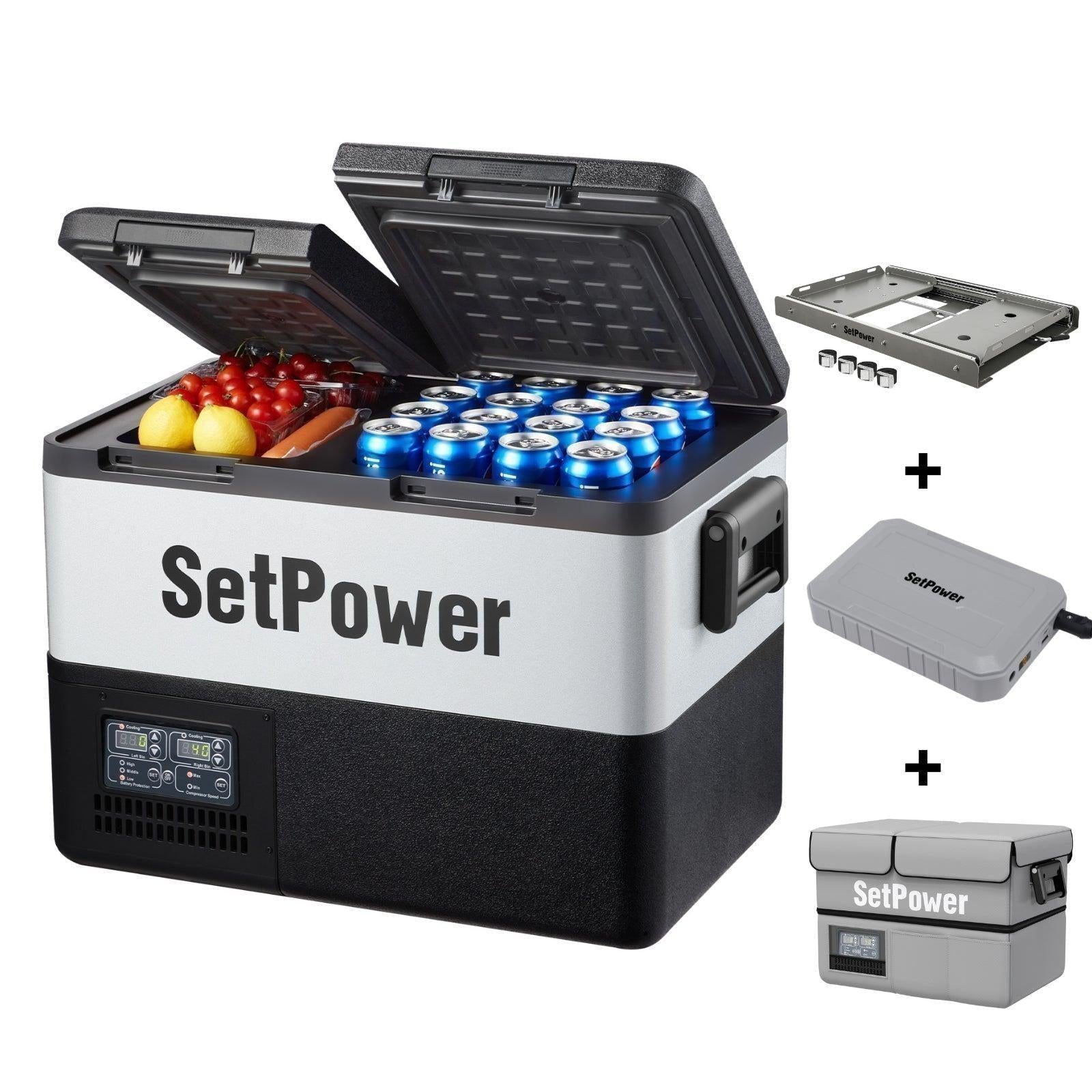 Setpower PT35 45 55 Car Refrigerator 12V Fridge with Battery Slide Cover Setpower