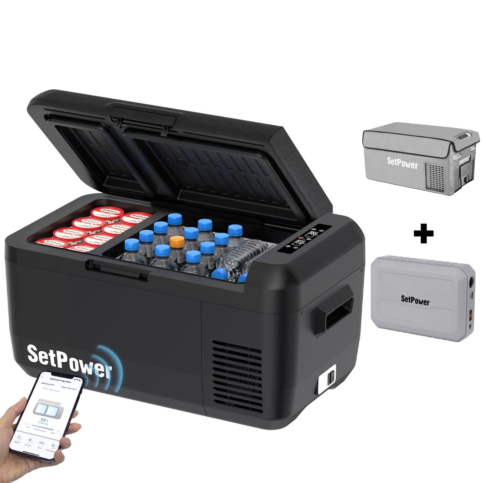Setpower RF30 Electric Cooler 12V Freezer for Vehicles 32Qt App Control Setpower