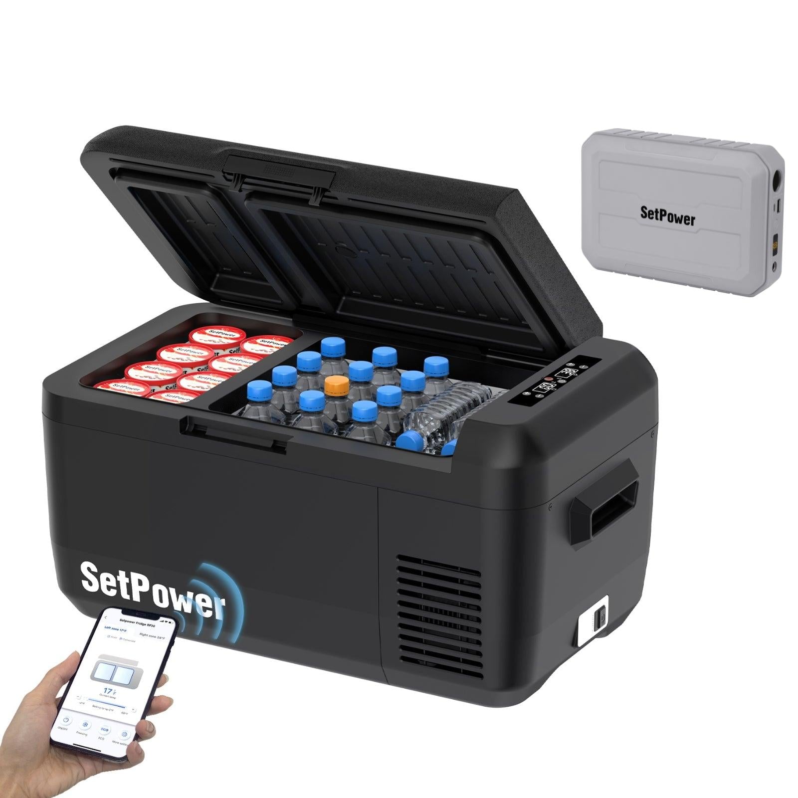 Setpower RF30 Electric Cooler 12V Freezer for Vehicles 32Qt App Control Setpower