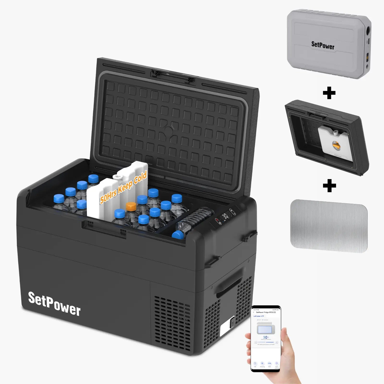 Setpower RF25 Electric Cooler 12 Volt Freezer Car Refrigerator 27Qt Setpower