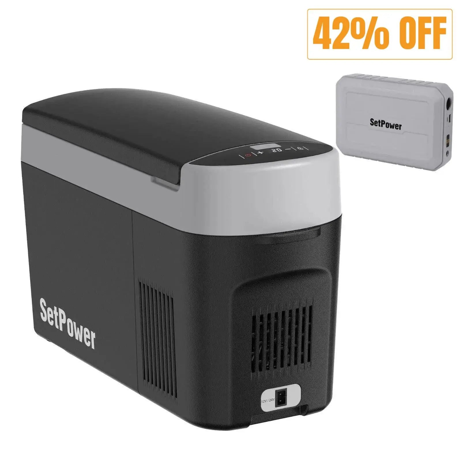 Setpower AB16 12V Car Fridge Automotive Refrigerator 16Qt with Battery Setpower