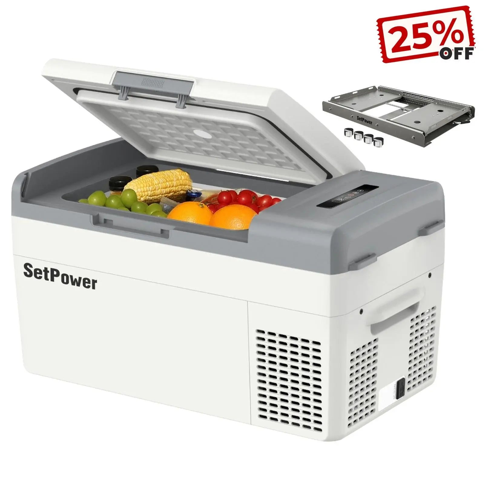 Setpower MC15 MC20 12 Volt Fridge Car Refrigerator Freezer with Slider Setpower