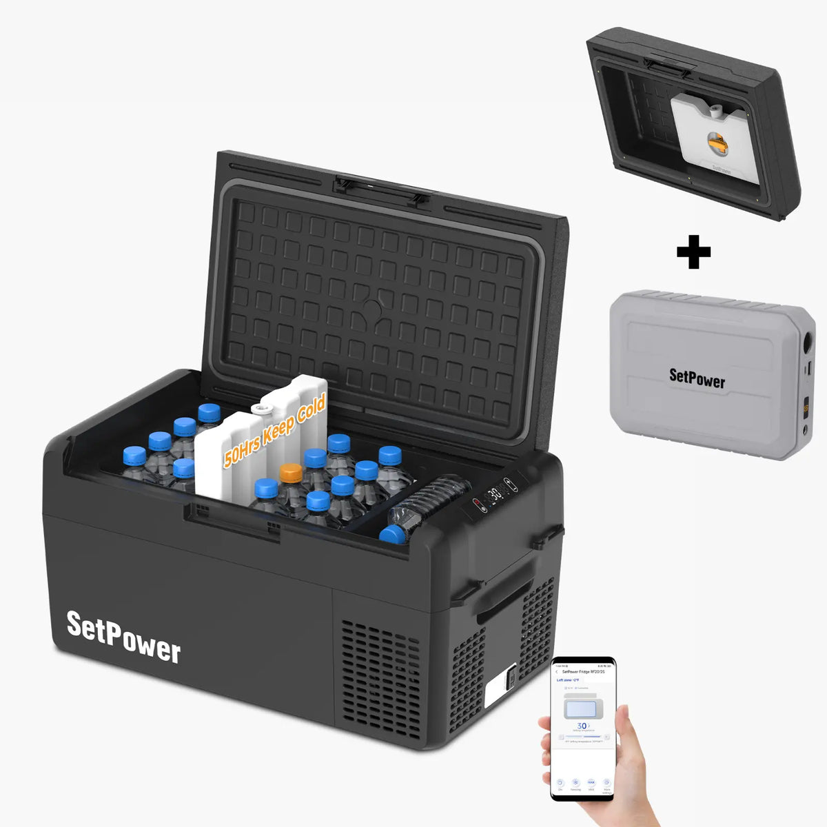Setpower RF20 Electric Cooler 12 Volt Freezer Car Refrigerator 21Qt Setpower