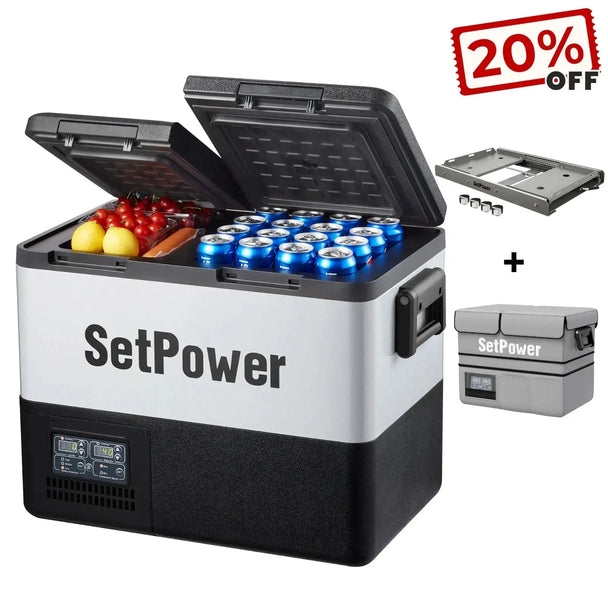 Setpower PT35 Car Cooler 12 Volt Fridge Freezer Car Refrigerator 37Qt Setpower