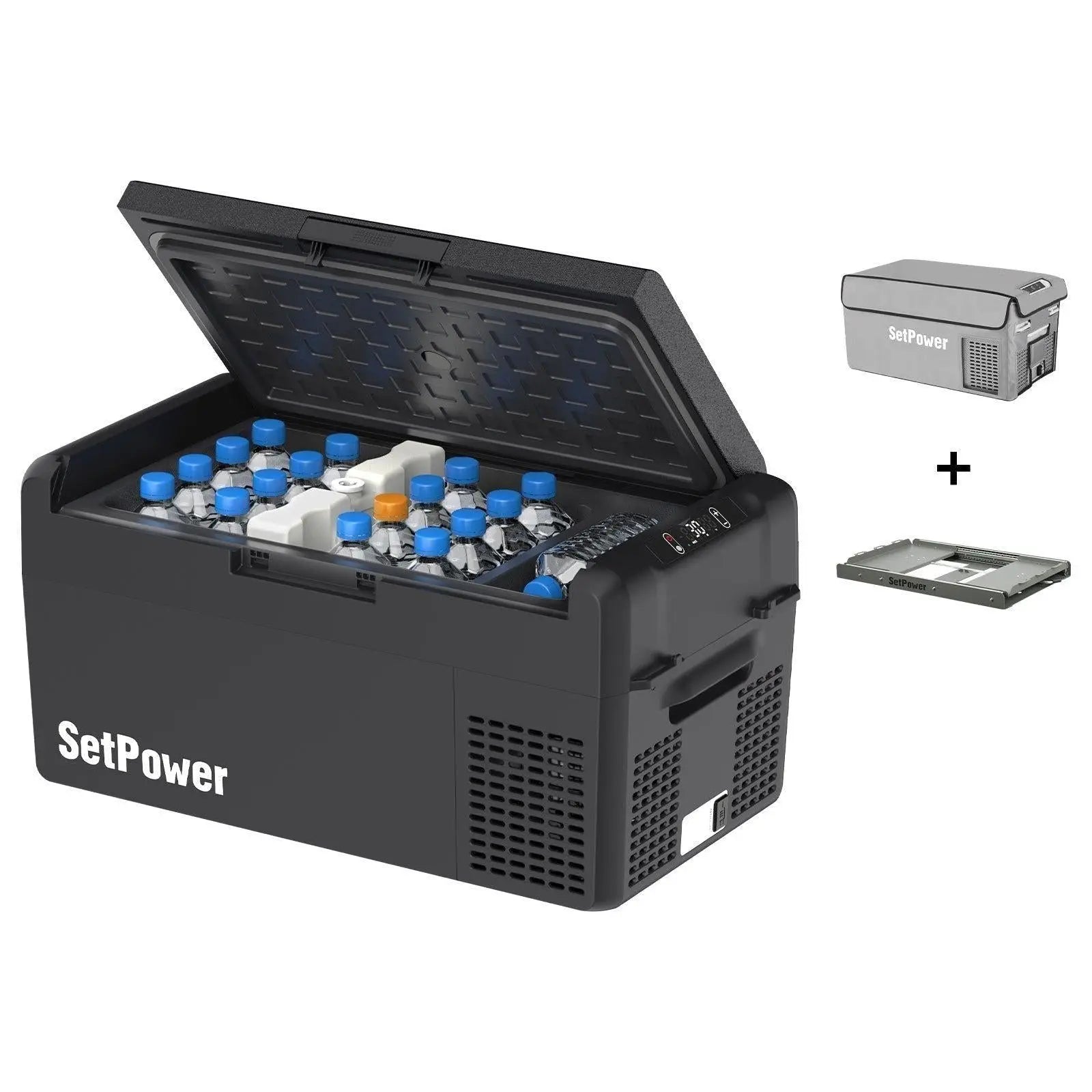 Setpower RF20 RF25 Electric Cooler 12V Fridge Freezer with Slide Cover Setpower