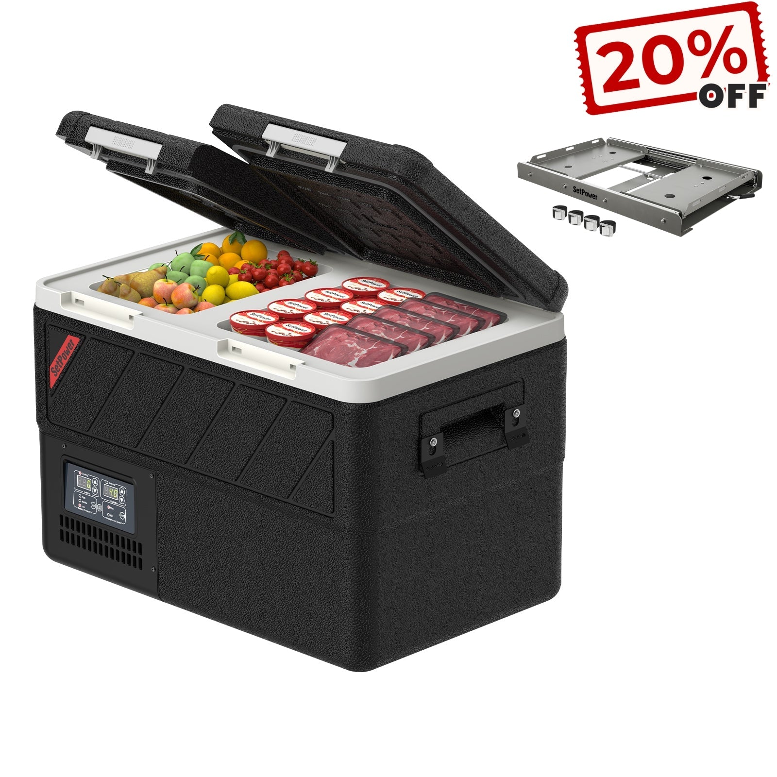 Setpower DT35 45 55 Car Refrigerator 12 Volt Fridge Freezer With Slide Setpower