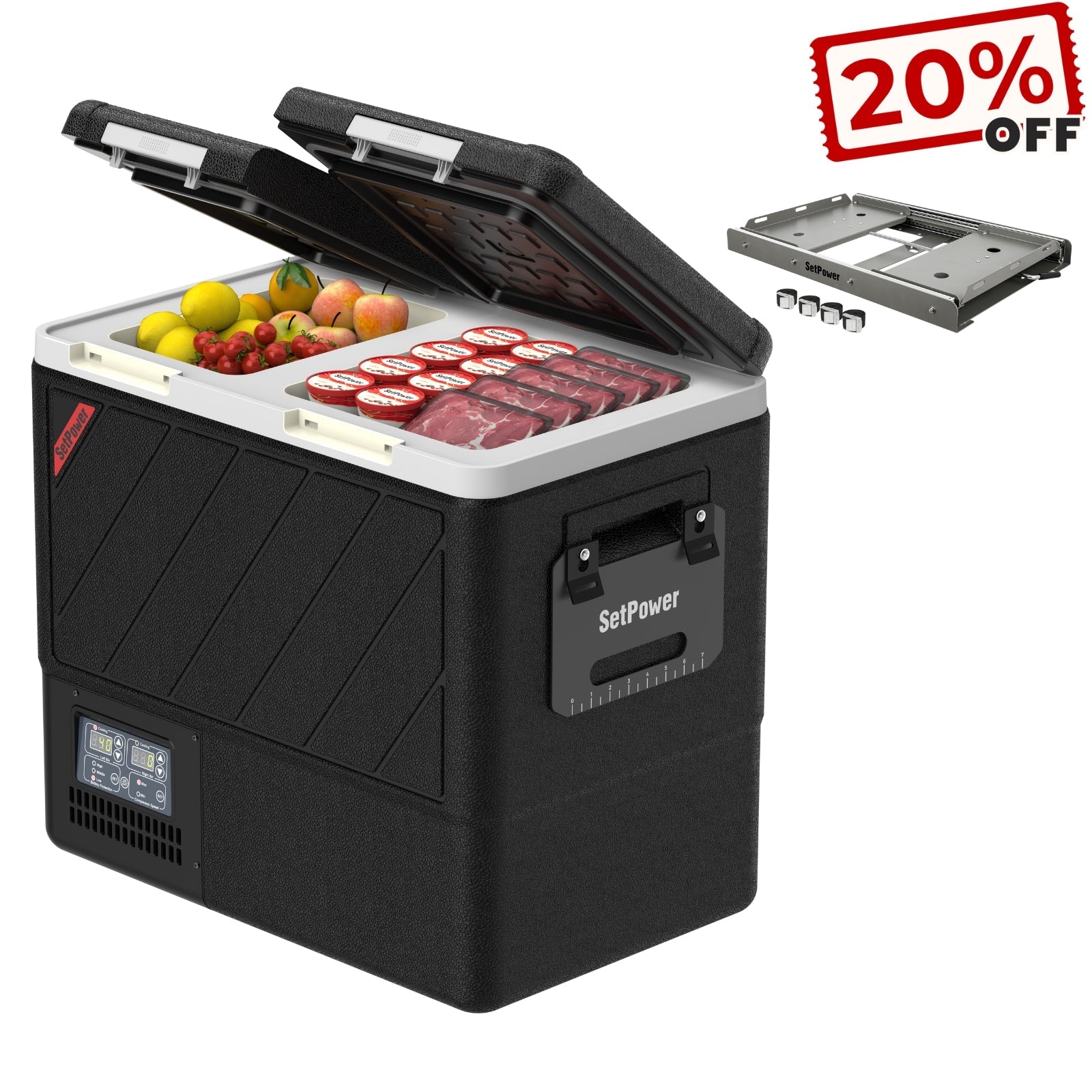 Setpower DT35 45 55 Car Refrigerator 12 Volt Fridge Freezer With Slide Setpower