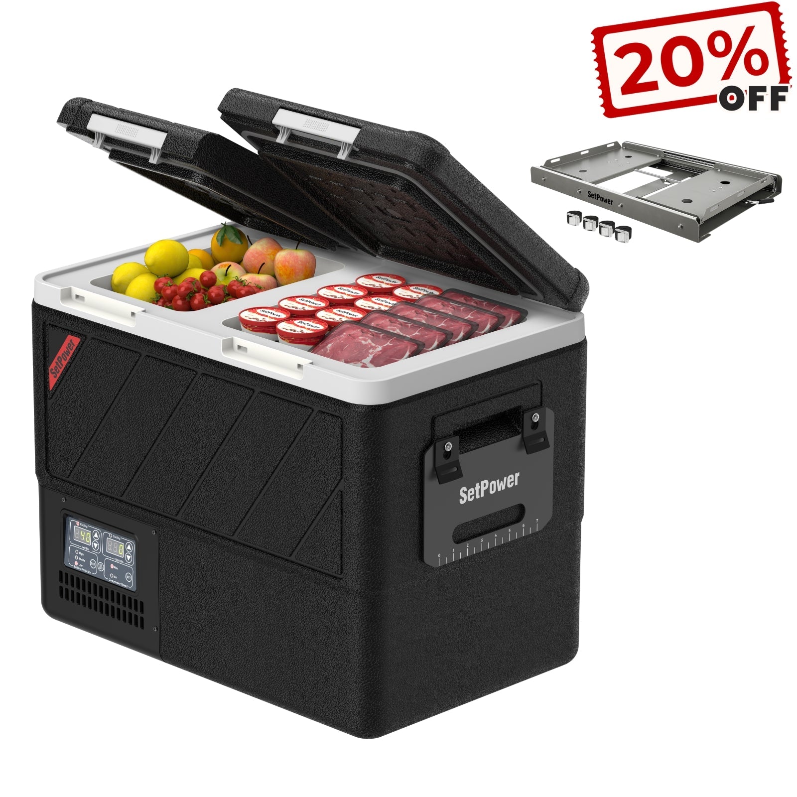 Setpower DT35 45 55 Car Refrigerator 12 Volt Fridge Freezer With Slide Setpower