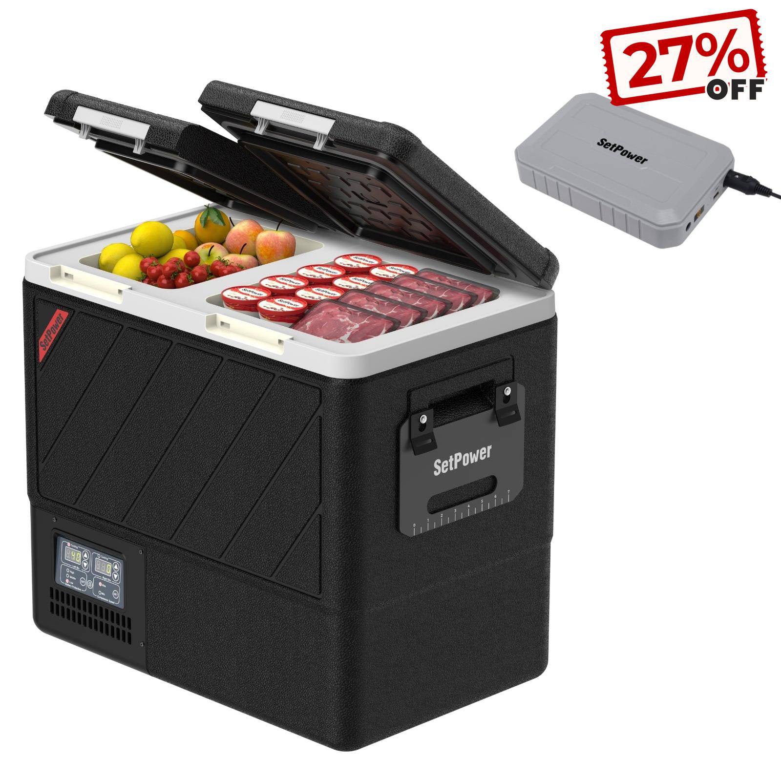 Setpower DT55 Car Cooler for Vehicles 12V Fridge Freezer Car Fridge 59Qt