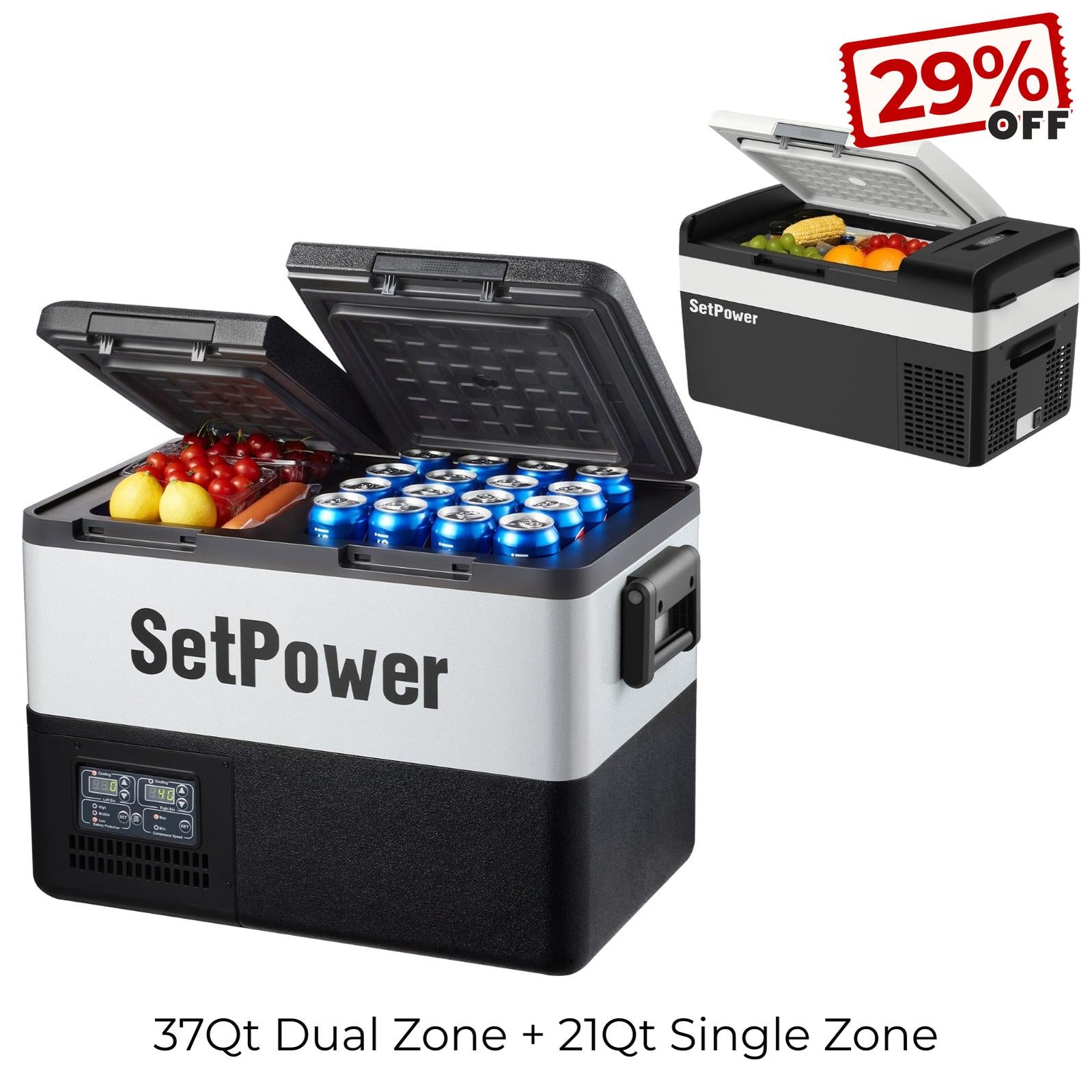 From $266 Setpower PT35 Car Cooler 12V Fridge Freezer Car Fridge 37Qt