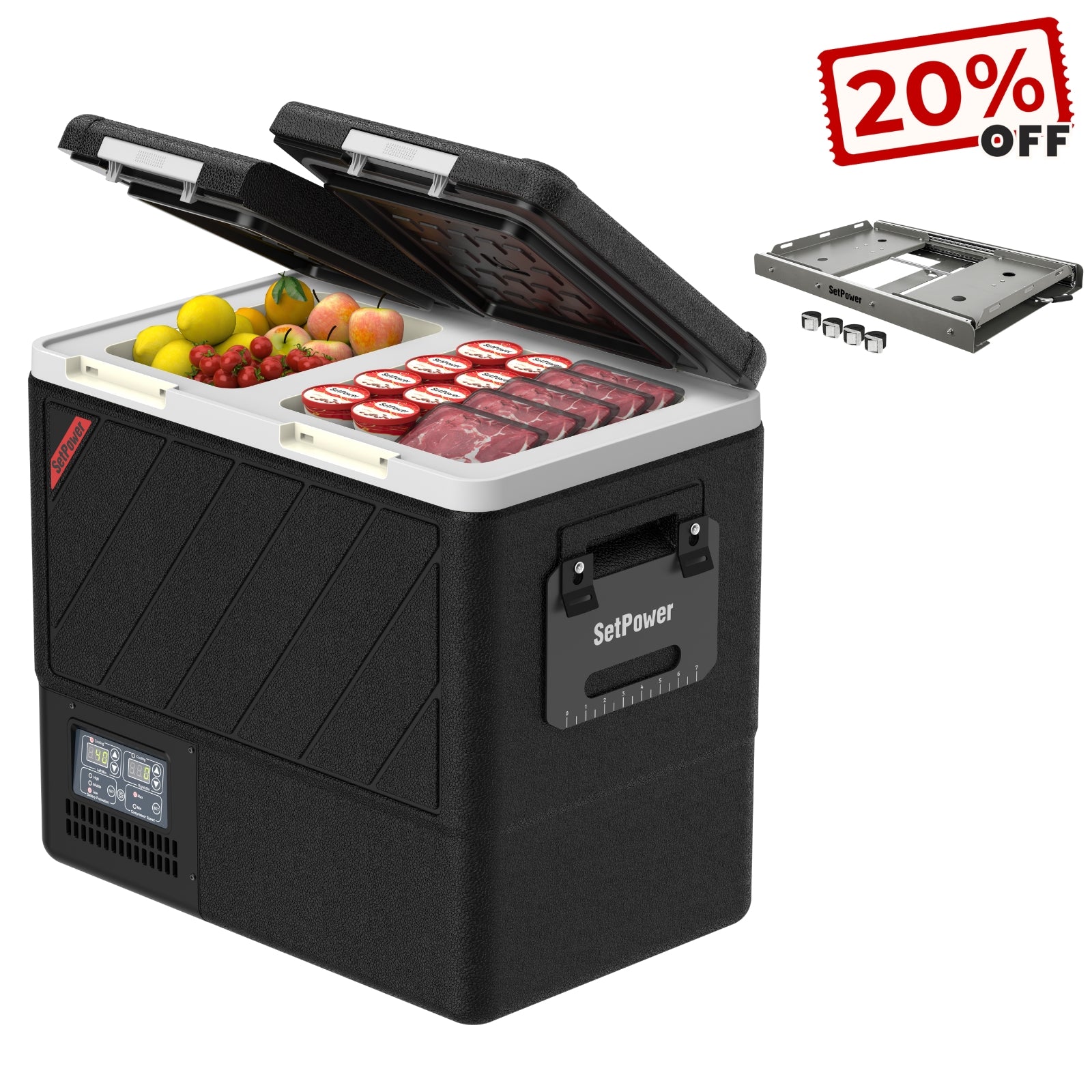 Setpower DT55 Car Cooler for Vehicles 12V Fridge Freezer Car Fridge 59