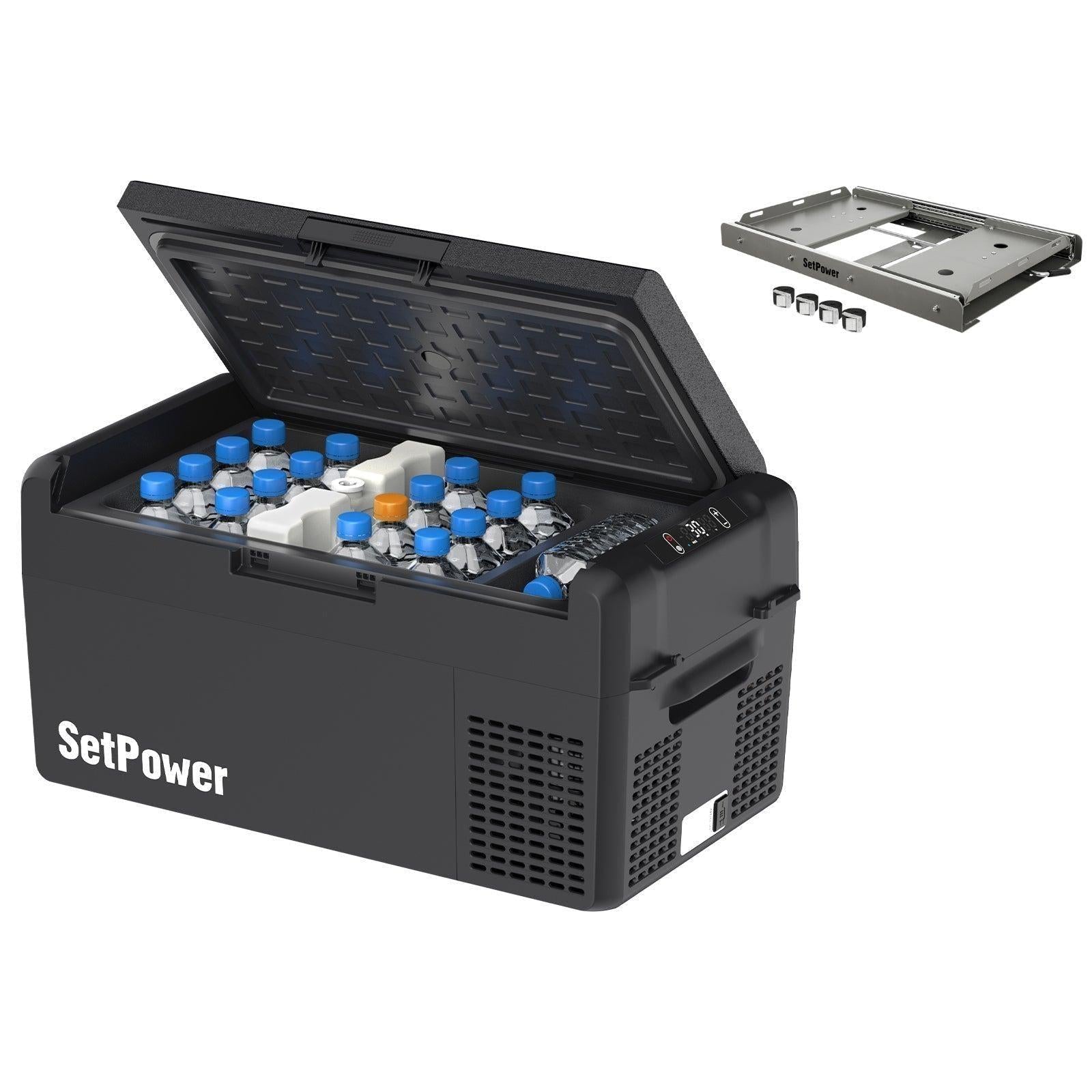 Setpower RF20 RF25 Car Cooler Portable 12 Volt Refrigerator with Slide Setpower