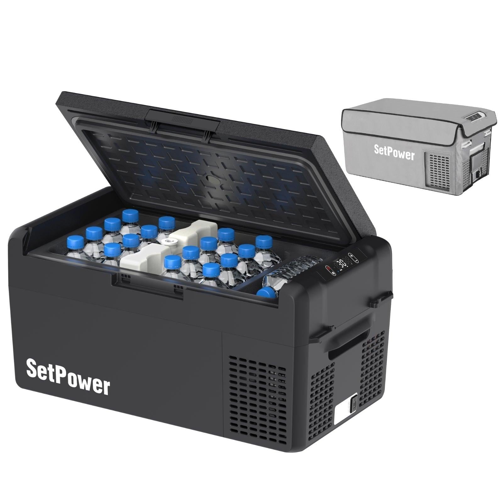 Setpower RF20 RF25 Car Cooler Portable 12 Volt Refrigerator with Cover