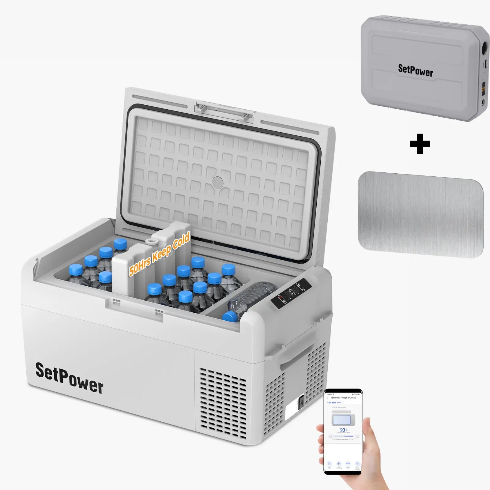 Setpower RF20 Car Cooler 21Qt Electric Fridge Freezer for Tesla Road Trips Setpower