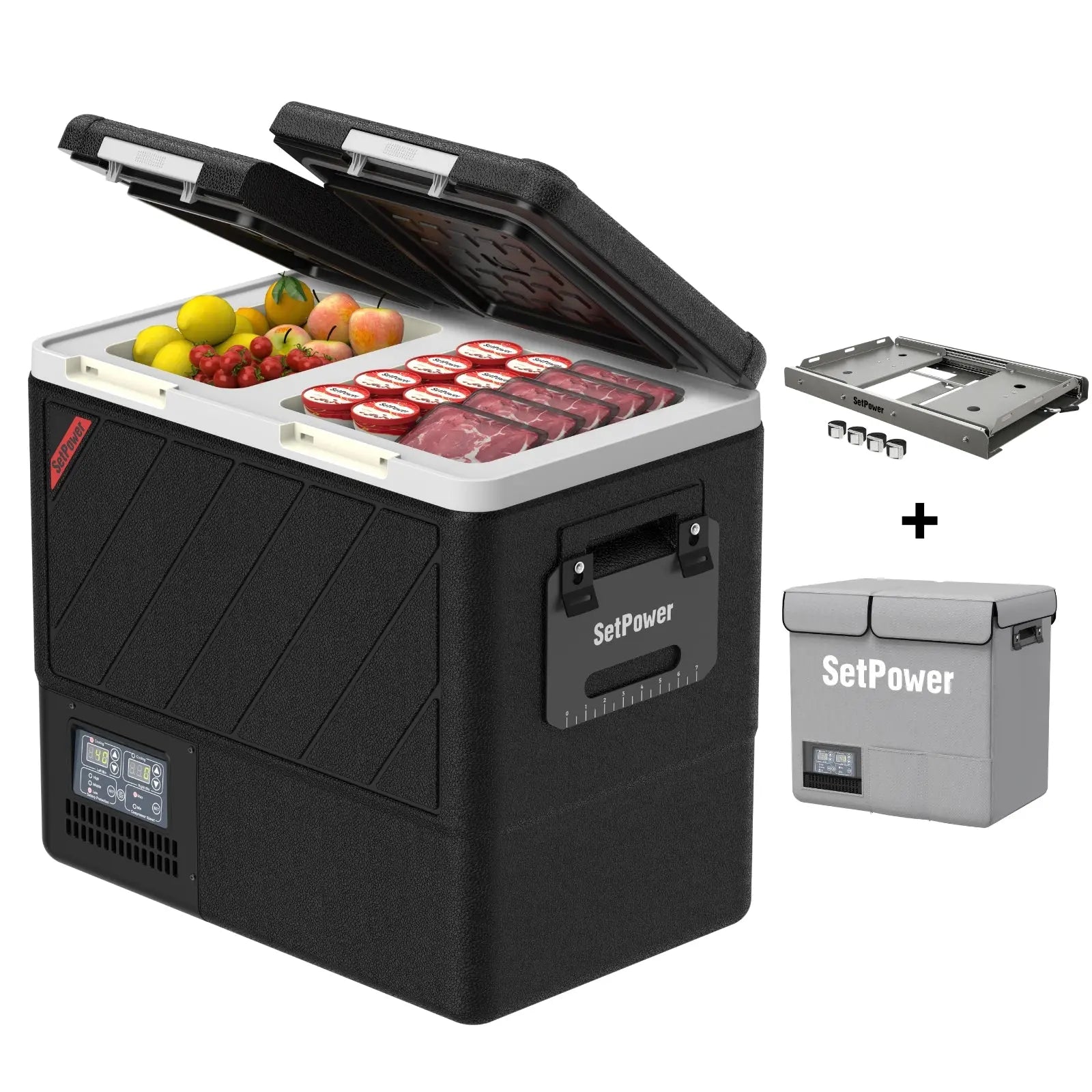 Setpower DT55 Car Refrigerator 12 Volt Freezer With Slide Battery Setpower