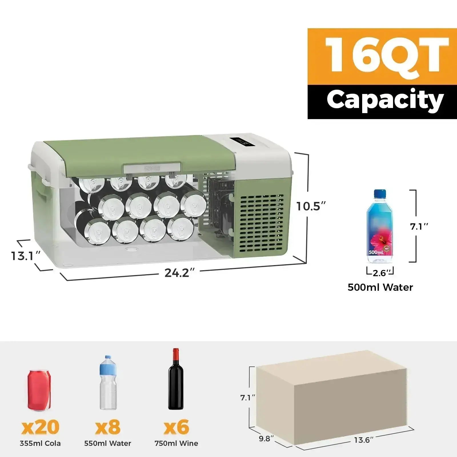 Setpower FC15 Portable Refrigerator Freezer Car Refrigerator 15.8
