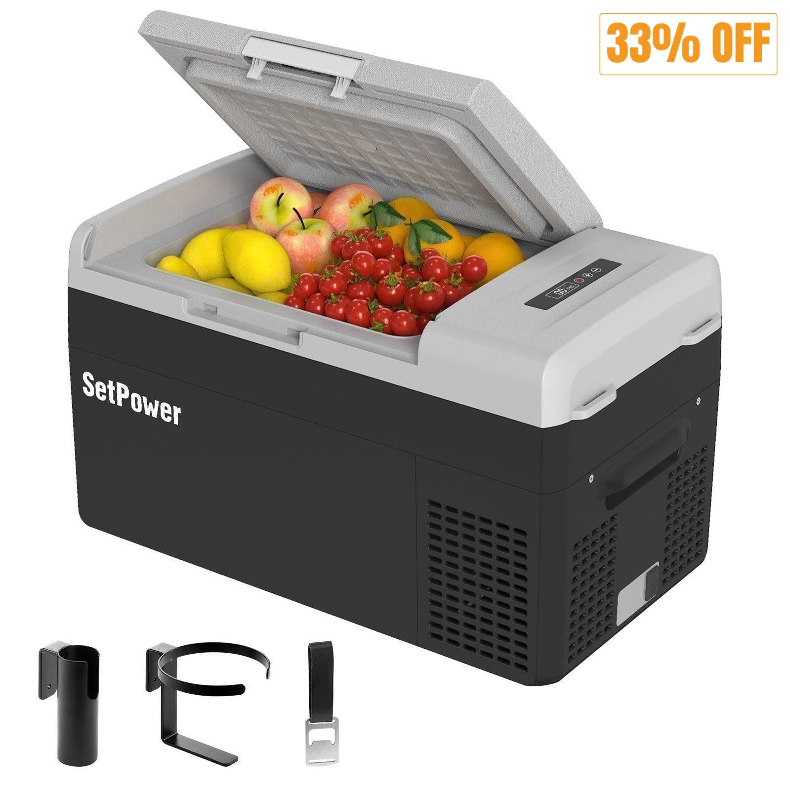 Setpower FC20 12V Car Fridge Freezer Ice cooler Icecold Storage 21Qt Black Setpower