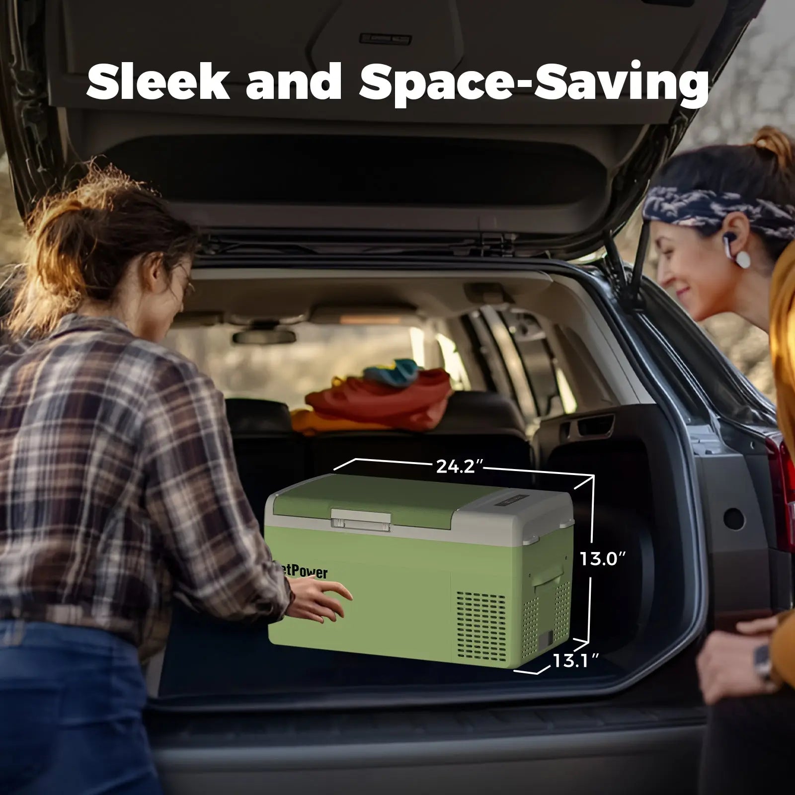 Setpower FC20 Car Fridge Freezer Electric Cooler For Car 21Qt Green Setpower