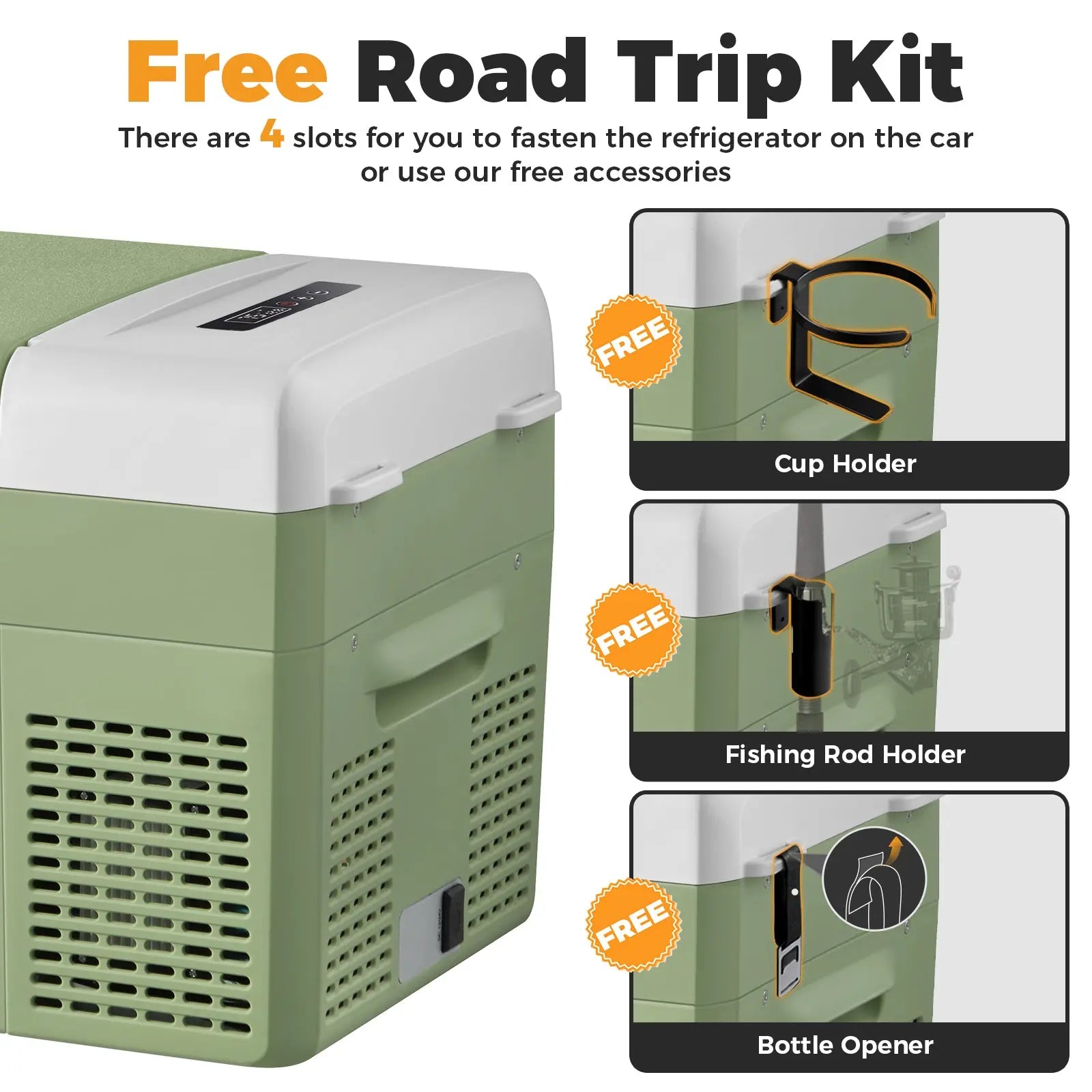 Setpower FC20 Car Fridge Freezer Electric Cooler For Car 21Qt Green Setpower