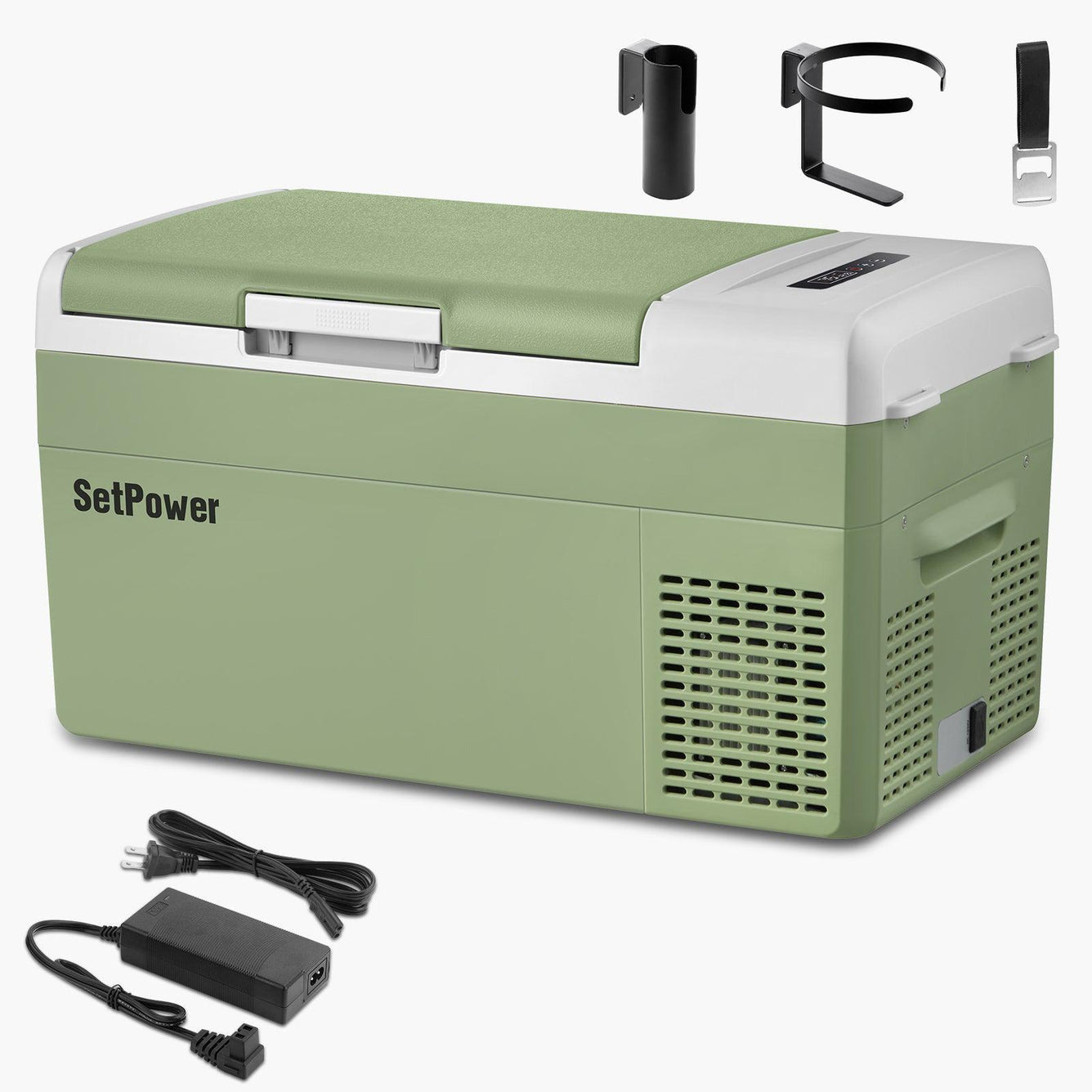 Setpower 21QT 20L FC20 12V Mini Freezer Fridge with Free Accessories 21QT FC20 with Adapter
