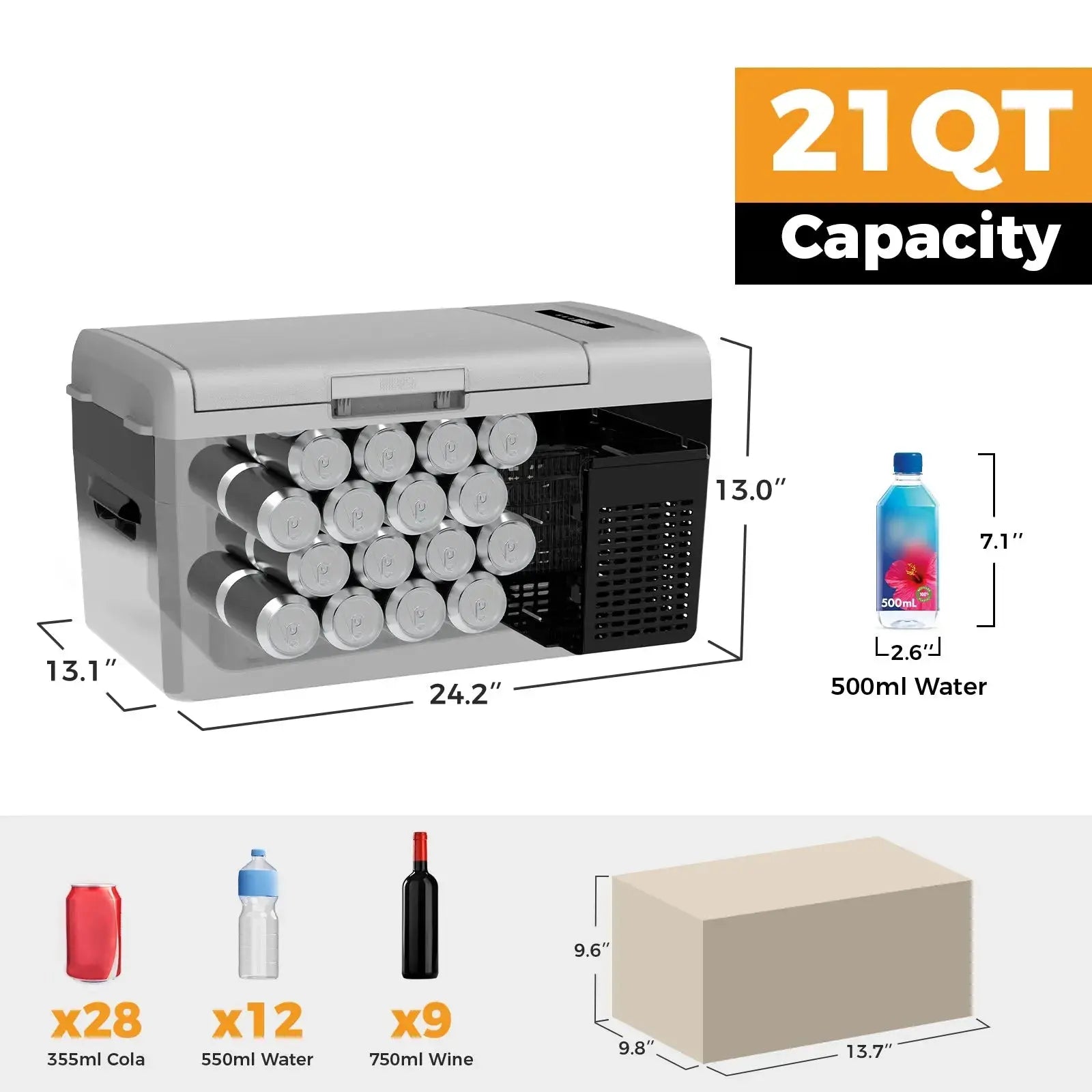 Setpower FC20 Portable Refrigerator Car Refrigerator with Slider Setpower
