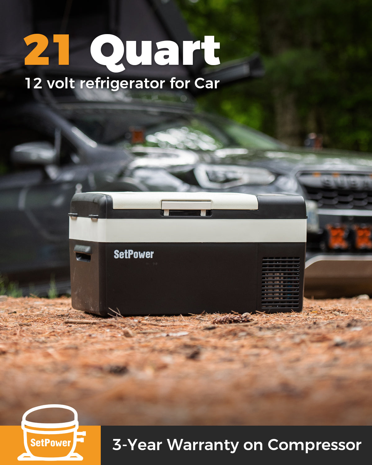 Setpower MC20 Electric Cooler for Car or Camping with Slider