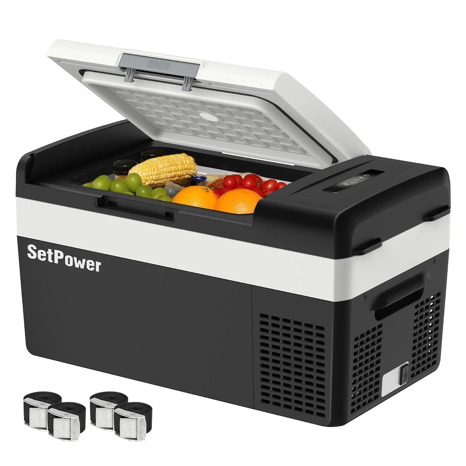 Setpower MC20 12 Volt Car Cooler Electric Cooler for Camper 21Qt Black Setpower