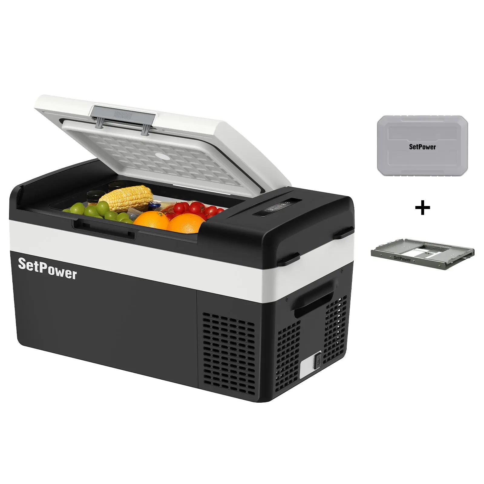 Setpower MC20 Black Electric Cooler for Car or Camping with Slider Battery