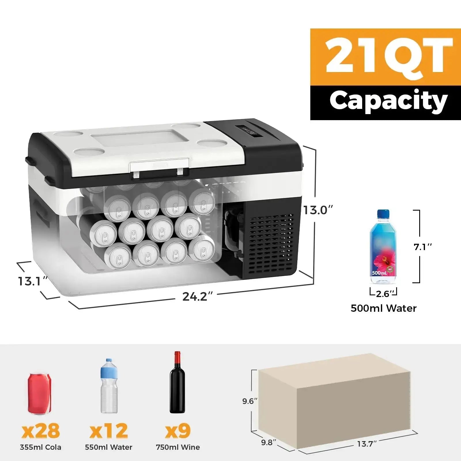 Setpower MC20 Electric Cooler for Car or Camping with Slider