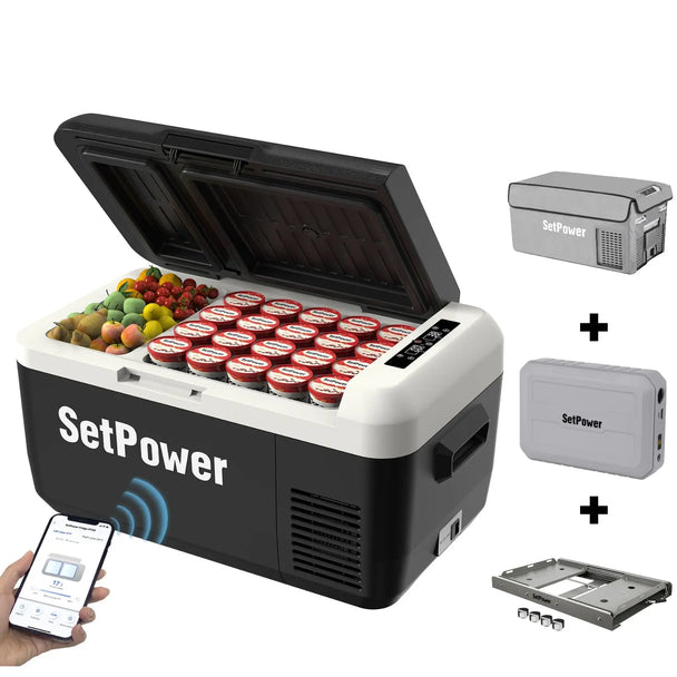 Setpower PT30 Dual Zone Car Fridge 12V Refrigerator Freezer 32Qt Setpower