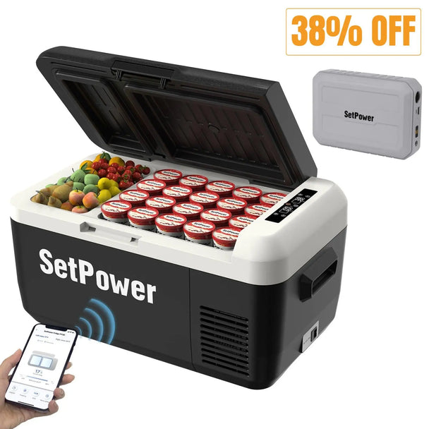 Setpower PT30 Dual Zone Car Fridge 12V Refrigerator Freezer 32Qt Setpower
