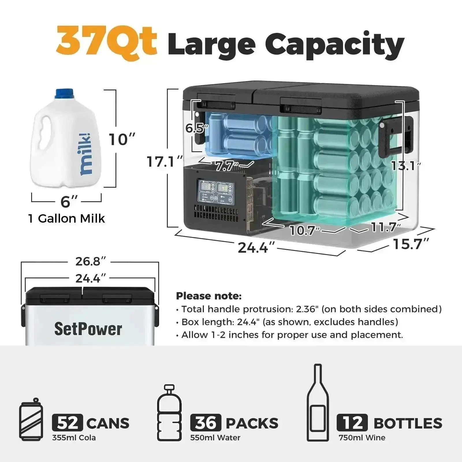    From $289 Setpower PT35 12V Fridge Freezer Portable Refrigerator 37Qt- Setpower
